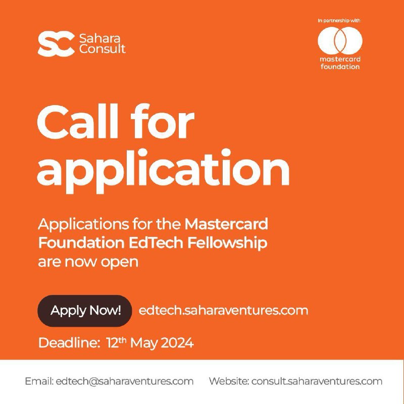 Read more about the article Apply for the Mastercard Foundation Edtech Fellowship